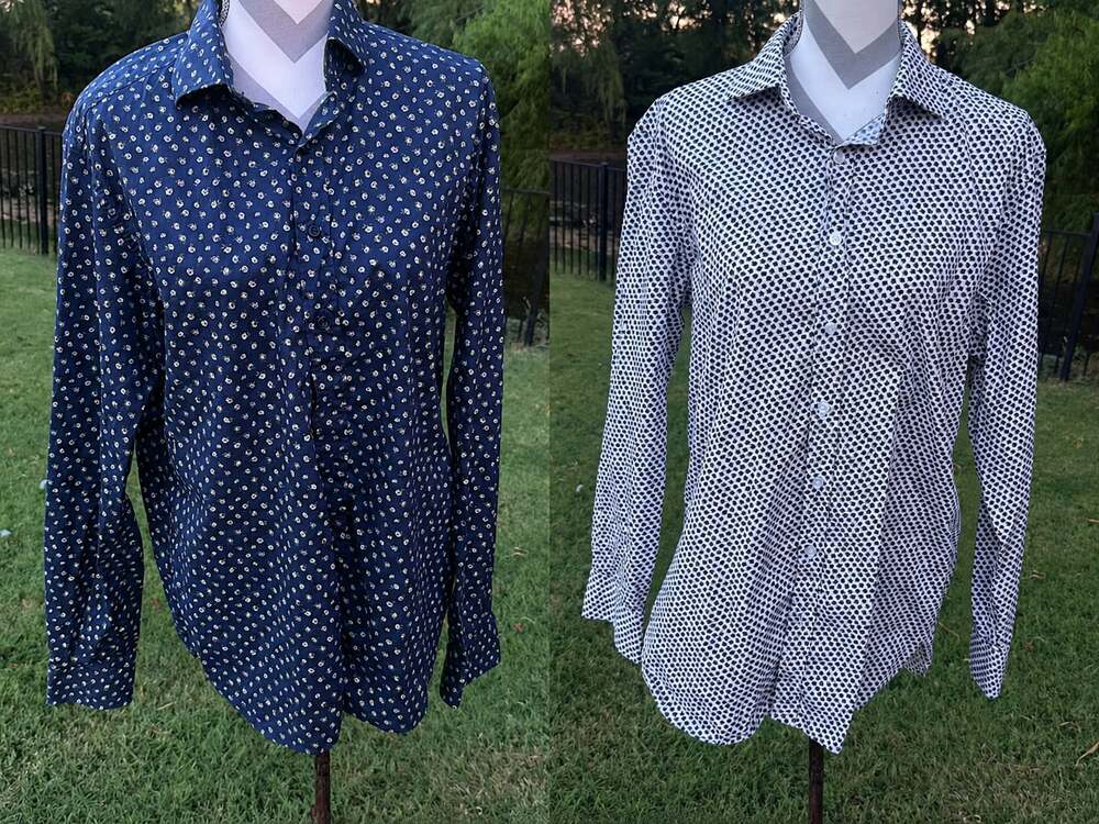 Haspel Bundle Size Large New Orleans Long Sleeve Button-Down Shirt